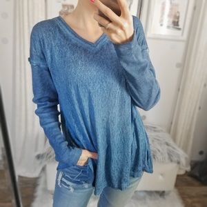 Slub knit ribbed top